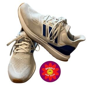 Kids 5 Adidas White and Blue Running Shoes